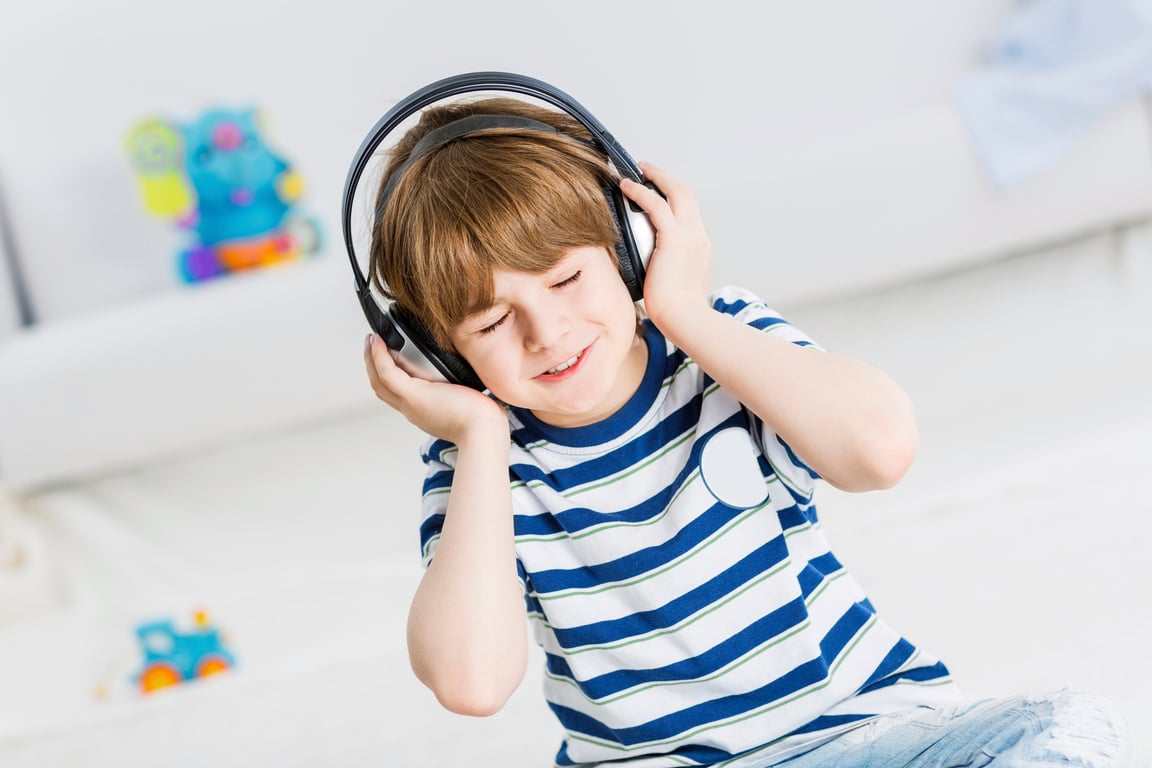 Kid Listening to Music