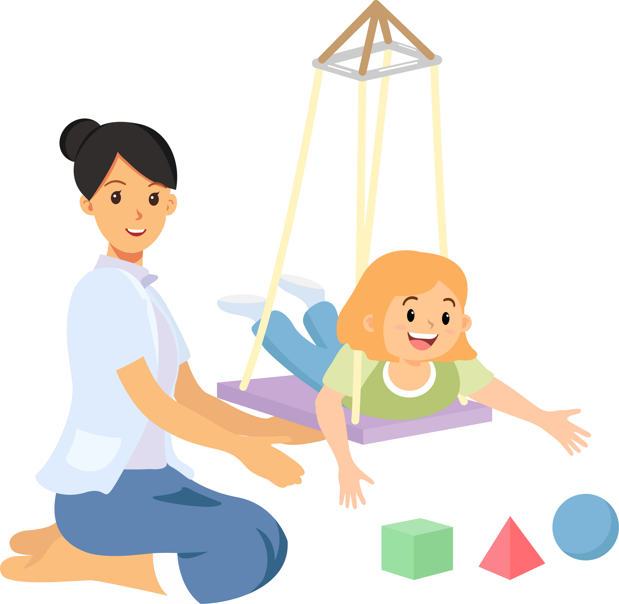 vestibular swing game sensory play for children disbaility