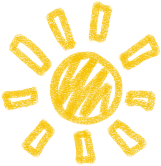 Sun Crayon Drawing